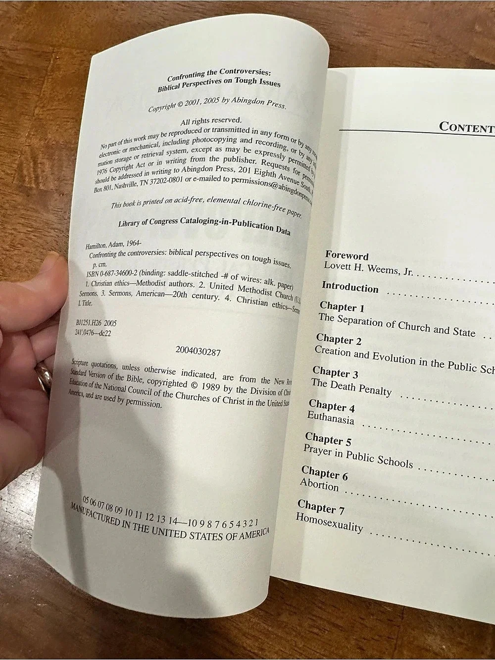 Abingdon Press Confronting the Controversies Religious Studies Book